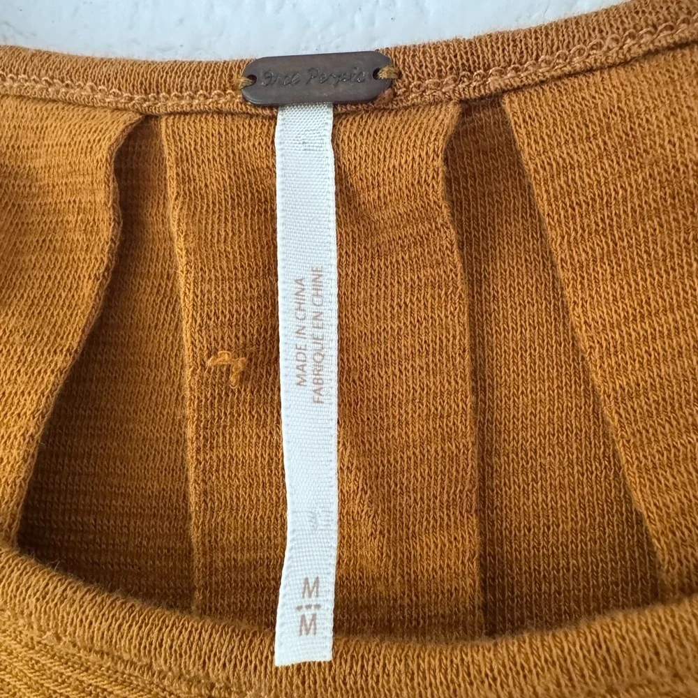 Women’s Free People Billie Ribbed Knit Long Sleeve Top Size Medium